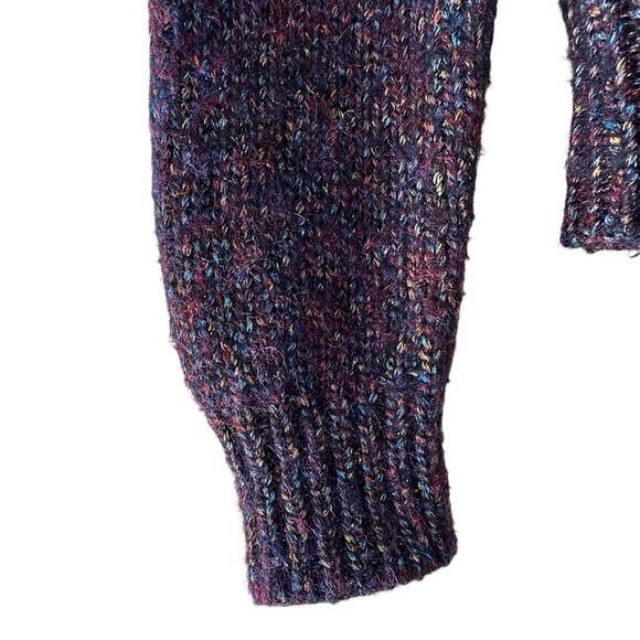 MADEWELL | NWOT METALLIC SHIMMER CREWNECK PULLOVER SWEATER PURPLE | LARGE - Picture 6 of 11
